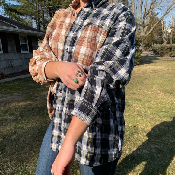 Hand-Bleached TieDye Flannel - Picture 4 of 6